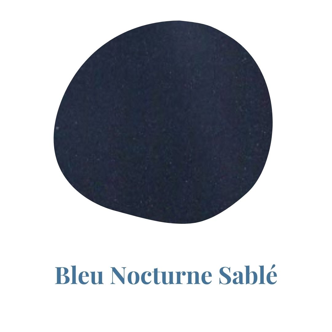 Finition de meuble en Bleu Nocturne Sablé