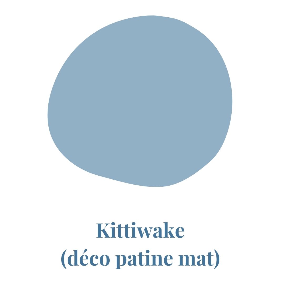 Finition de meuble en laque couleur Kittiwake