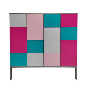 Gris Métallisé / Alu - Cinder Rose - Turquoise - Rose Vif