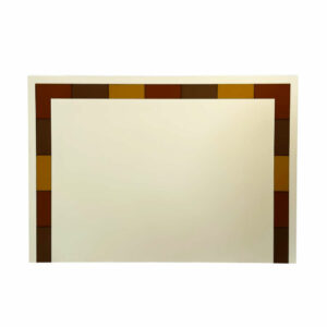 Centre, encadrement et dos : Vanille Bande décorative : Brun - Brun Tabac - Ocre