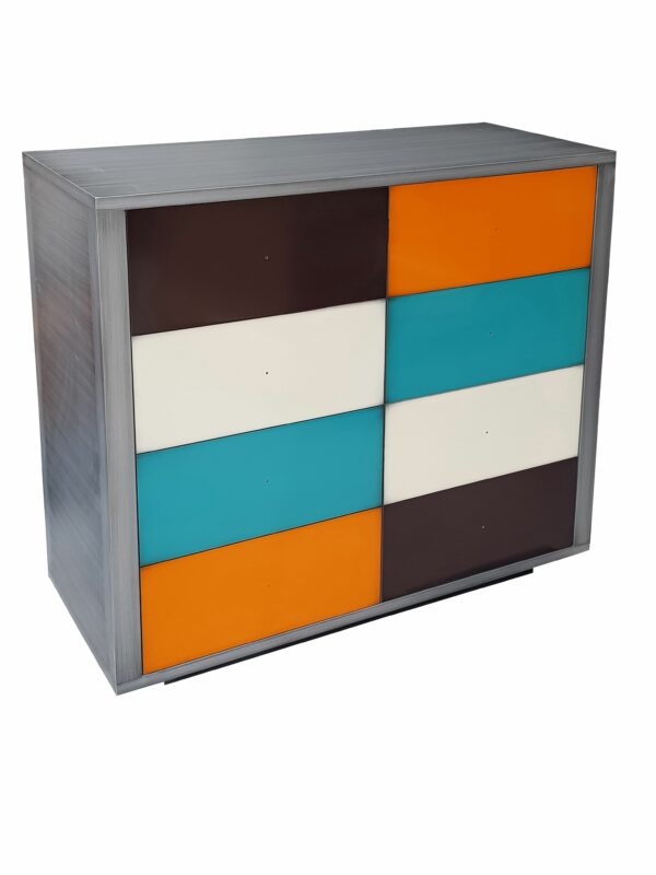 Métal Brossé - Noir - Orange - Nougat - Turquoise