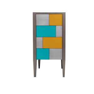 Gris Métallisé - Métal Brossé - Ocre - Turquoise