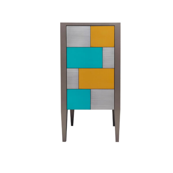 Gris Métallisé - Métal Brossé - Ocre - Turquoise