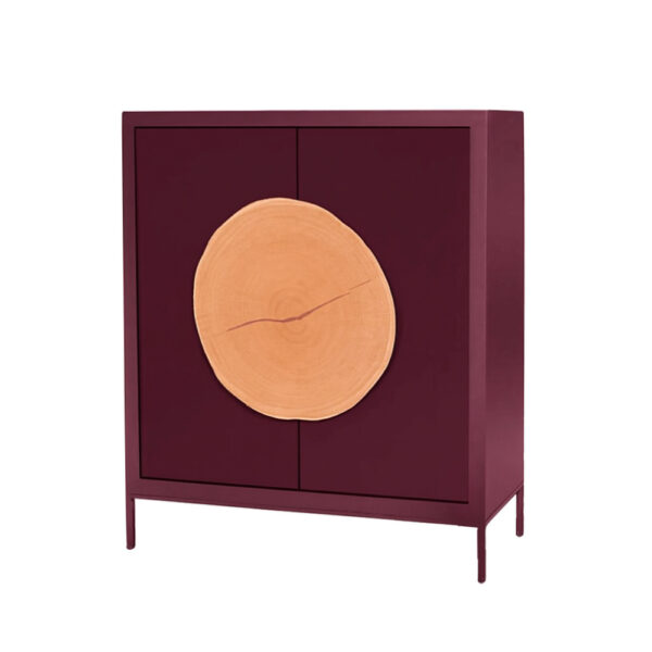 Cerise - Rouille Corten Sablé - Rondin Chêne Éclairci