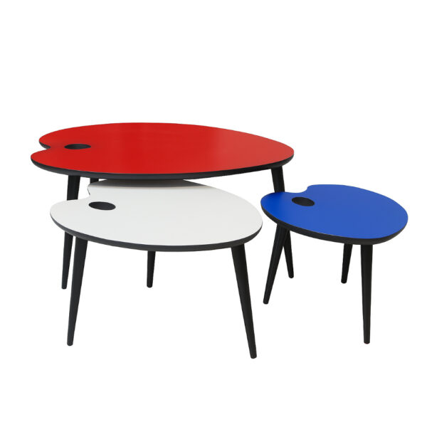 Coquelicot - Blanc - Bleu Outremer