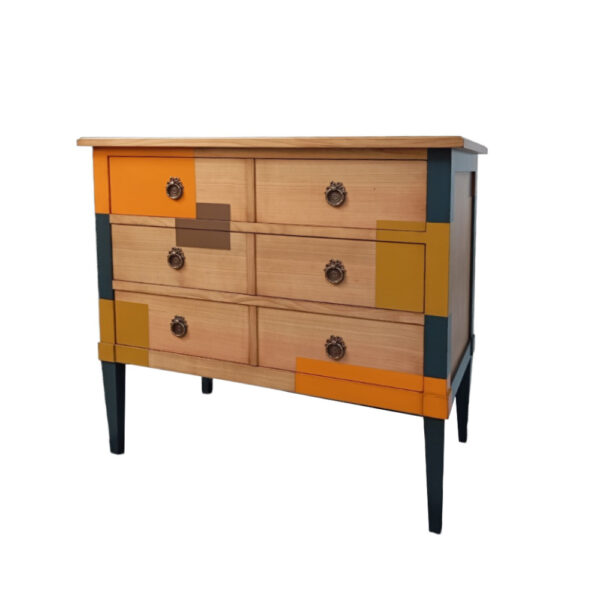 Merisier Laiteux - Anthracite - Orange - Brun - Ocre