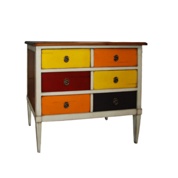 Merisier Doré - Lin - Jaune - Orange - Cerise - Noir