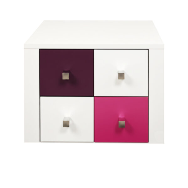 Blanc - Prune - Rose Vif