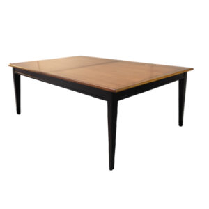 Plateau Merisier Doré - Contour et piètement Noir