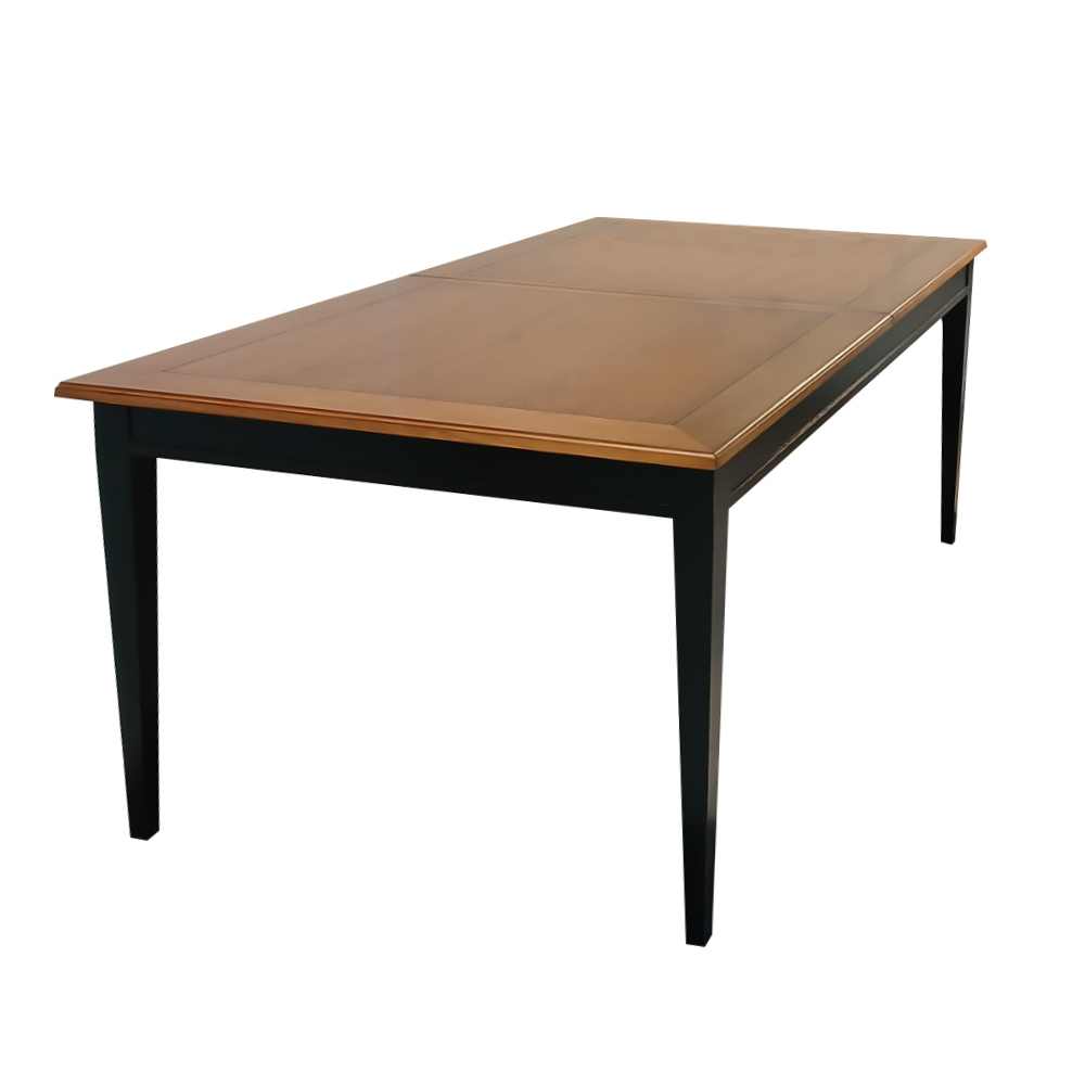 Plateau Merisier Doré - Contour et piètement Noir